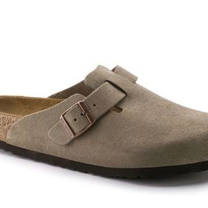 Taupe Birkenstock Softbed Clogs